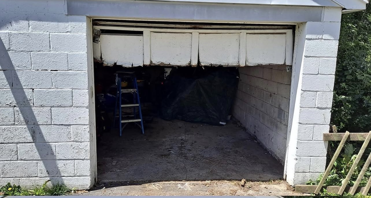 Garage Door Replacement — before